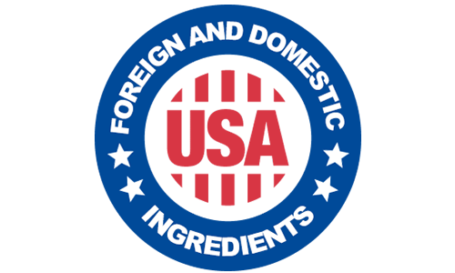 Made in USA logo featuring the American flag and bold text indicating the product is manufactured in the United States.